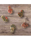 Unakite. Cruz (1). 8x12x4 milímetros. 1 mm perforación. 1 unidad. Unakite. Cruz (1). 8x12x4 milímetros. 1 mm perforación. 1 unidad.