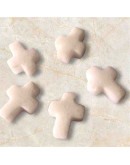 Jade Blanco. Cruz (2). 12x16x5 milímetros. 1 mm perforación. 1 unidad.