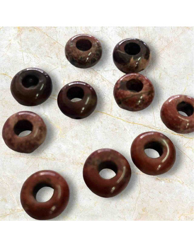 Jásper Rainbow. Anillo. 10x4 milímetros. 1 mm perforación. 1 unidad.