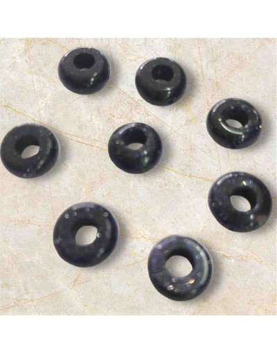 Aventurina Azul. Anillo. 10x4 milímetros. 1 mm perforación. 1 unidad.