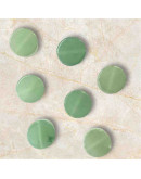 Aventurina Verde. Moneda. 10x4 milímetros. 1 mm perforación. 1 unidad. Aventurina Verde. Moneda. 10x4 milímetros. 1 mm perforación. 1 unidad.