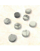 Howlite. Moneda. 10x4 milímetros. 1 mm perforación. 1 unidad. Howlite. Moneda. 10x4 milímetros. 1 mm perforación. 1 unidad.
