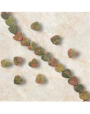 Unakite. Corazón (1). 10x4 milímetros. 1 mm perforación. 1 unidad. Unakite. Corazón (1). 10x4 milímetros. 1 mm perforación. 1 unidad.
