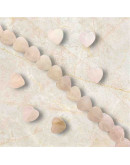 Cuarzo Rosal. Corazón (1). 10x4 milímetros. 1 mm perforación. 1 unidad. Cuarzo Rosal. Corazón (1). 10x4 milímetros. 1 mm perforación. 1 unidad.