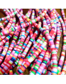 Discos. Varios colores. 3 milímetros diámetro. 1 mm grosor. 380~400 uds hilo. 10 hilos.