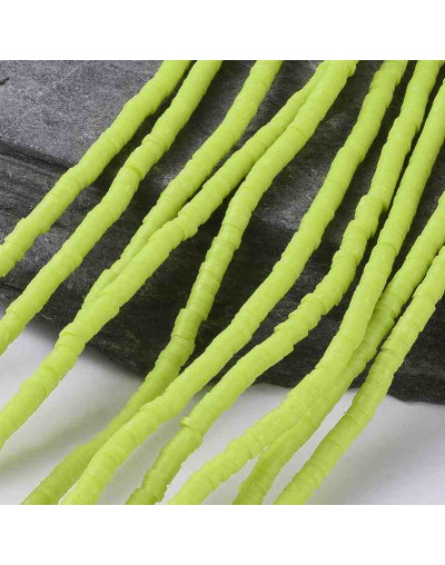 Discos. Color lima. 4 milímetros diámetro. 1 mm grosor. 380~400 uds hilo. 1 hilo.