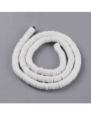 Discos. Color blanco. 6 milímetros diámetro. 1 mm grosor. 380~400 uds hilo. 10 hilos.