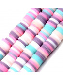 Discos. Color mixto. Pastel (3). 6 mm diámetro. 1 mm grosor. 380~400 uds hilo. 10 hilos.