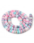 Discos. Color mixto. Pastel (3). 6 mm diámetro. 1 mm grosor. 380~400 uds hilo. 10 hilos.