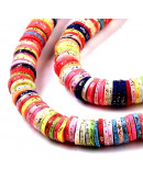 Discos. Color mixto. Brillantina. 6 mm diámetro. 1 mm grosor. 380~400 uds hilo. 10 hilos.