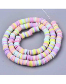 Discos. Color mixto. Pastel (1). 6  mm diámetro. 1 mm grosor. 380~400 uds hilo. 10 hilos.