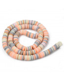 Discos. Color mixto. Pastel (2). 6 mm diámetro. 1 mm grosor. 380~400 uds hilo. 10 hilos.