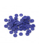 Discos. Color azul. 6 milímetros diámetro. 1 mm grosor. 380~400 uds hilo. 10 hilos.