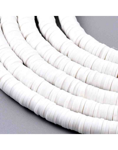 Discos. Color blanco. 4 milímetros diámetro. 1 mm grosor. 380~400 uds hilo. 10 hilos.