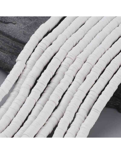 Discos. Color blanco. 4 milímetros diámetro. 1 mm grosor. 380~400 uds hilo. 10 hilos.