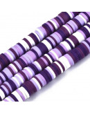 Discos. Color mixto. Morado. 6 mm diámetro. 1 mm grosor. 380~400 uds hilo. 10 hilos.