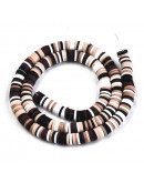 Discos. Color mixto. Café. 6 mm diámetro. 1 mm grosor. 380~400 uds hilo. 10 hilos.