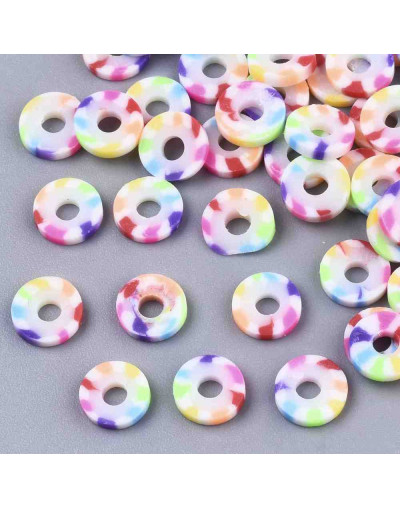 Discos. Arcoiris. 6 milímetros diámetro. 1 mm grosor. 380~400 uds hilo. 10 hilos.