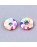 Discos. Arcoiris. 6 milímetros diámetro. 1 mm grosor. 380~400 uds hilo. 10 hilos.