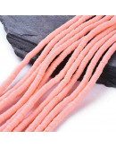 Discos. Color rosado suave. 4 milímetros diámetro. 1 mm grosor. 380~400 uds hilo. 10 hilos.