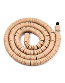 Discos. Color canela. 6 mm diámetro. 1 mm grosor. 380~400 uds hilo. 10 hilos.