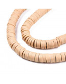 Discos. Color canela. 6 mm diámetro. 1 mm grosor. 380~400 uds hilo. 10 hilos.