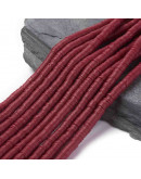 Discos. Color rojo vino. 4 milímetros diámetro. 1 mm grosor. 380~400 uds hilo. 10 hilos.