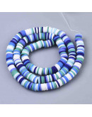 Discos. Color mixto. Marinos. 6  mm diámetro. 1 mm grosor. 380~400 uds hilo. 10 hilos.