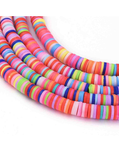 Discos. Varios colores. 6 milímetros diámetro. 1 mm grosor. 380~400 uds hilo. 10 hilos.