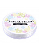 Hilo elástico. Trasparente. 1 mm diámetro. 10 metros carrete. 1 carrete.