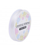 Hilo elástico. Trasparente. 1 mm diámetro. 10 metros carrete. 1 carrete.