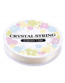 Hilo elástico. Trasparente. 0,6 mm diámetro. 15 metros carrete. 1 carrete.