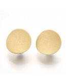 Pin aretes. Aleación cobre. Color dorado mate. 15 mm diámet. 4 mm perforación. Cierre silicón. 2 uds Pin aretes. Aleación cobre. Color dorado mate. 15 mm diámet. 4 mm perforación. Cierre silicón. 2 uds