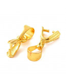 Cierre para dijes. Aleación de cobre. Color dorado. 8,5 mm largo. 3x4 mm agujero. 10 uds.