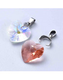 Cierre para dijes. Acero inoxidable. Color plateado. 12 mm largo. 3x4 mm agujero. 4 uds.