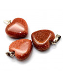 Aventurina Café. Corazón. Aleación de cobre. Color plateado. 18x17x6 mm. 2x7 mm cierre. 1 ud. Aventurina Café. Corazón. Aleación de cobre. Color plateado. 18x17x6 mm. 2x7 mm cierre. 1 ud.