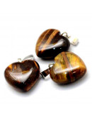 Ojo de Tigre. Corazón. Aleación de cobre. Color plateado. 18x17x6 mm. 2x7 mm cierre. 1 ud. Ojo de Tigre. Corazón. Aleación de cobre. Color plateado. 18x17x6 mm. 2x7 mm cierre. 1 ud.
