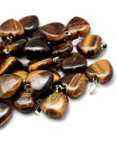 Ojo de Tigre. Corazón. Aleación de cobre. Color plateado. 18x17x6 mm. 2x7 mm cierre. 1 ud. Ojo de Tigre. Corazón. Aleación de cobre. Color plateado. 18x17x6 mm. 2x7 mm cierre. 1 ud.