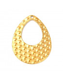 Gota (1). Acero inoxidable. Color dorado. 35x26x1,3 mm. 1,6 mm perforación. 1 unidad. Gota (1). Acero inoxidable. Color dorado. 35x26x1,3 mm. 1,6 mm perforación. 1 unidad.