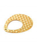 Gota (1). Acero inoxidable. Color dorado. 35x26x1,3 mm. 1,6 mm perforación. 1 unidad. Gota (1). Acero inoxidable. Color dorado. 35x26x1,3 mm. 1,6 mm perforación. 1 unidad.
