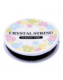 Hilo elástico. Color negro. 0,6 mm diámetro. 15 metros carrete. 1 carrete.