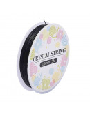 Hilo elástico. Color negro. 0,6 mm diámetro. 15 metros carrete. 1 carrete.