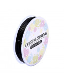 Hilo elástico. Color negro. 0,8 mm diámetro. 10 metros carrete. 1 carrete.