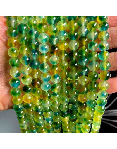 Calcedonia. Multicolor (1). 06 milímetros diámetro. 1 mm perforación. 60 uds hilo aproximado.