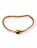 Cadena pulsera. Tipo Pandora. Aleación de cobre. Baño 18KGold. 180 mm longitud. 1 unidad.