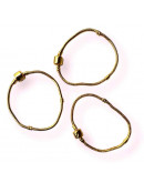 Cadena pulsera. Tipo Pandora. Aleación de cobre. Baño 18KGold. 180 mm longitud. 1 unidad.