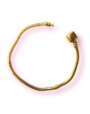 Cadena pulsera. Tipo Pandora. Aleación de cobre. Baño 18KGold. 180 mm longitud. 1 unidad.