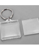 Accesorio llavero. Cuadrado. Acrílico+aleación de cobre. 44x40x6 milímetros. 5 unidades. Accesorio llavero. Cuadrado. Acrílico+aleación de cobre. 44x40x6 milímetros. 5 unidades.