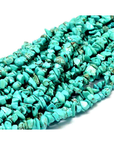 Chips 5-14 milímetros. Magnesita. 1 mm perforación. 250 unidades hilo aproximado. 1 hilo.