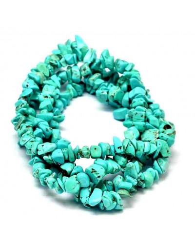 Chips 5-14 milímetros. Magnesita. 1 mm perforación. 250 unidades hilo aproximado. 1 hilo.